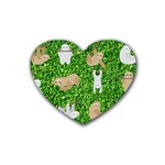 Funny Sloths Rubber Heart Coaster (4 pack)