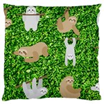 Funny Sloths Large Cushion Case (One Side)