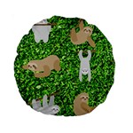 Funny Sloths Standard 15  Premium Round Cushion 