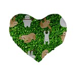 Funny Sloths Standard 16  Premium Heart Shape Cushion 