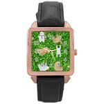 Funny Sloths Rose Gold Leather Watch 