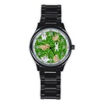 Funny Sloths Stainless Steel Round Watch