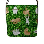 Funny Sloths Flap Closure Messenger Bag (L)