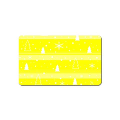 Yellow Xmas Magnet (Name Card) from ArtsNow.com Front