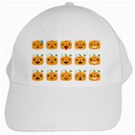 Halloween Pumpkin Emojis White Cap