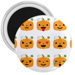 Halloween Pumpkin Emojis 3  Magnet