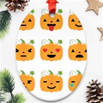 Halloween Pumpkin Emojis Ornament (Oval)