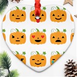 Halloween Pumpkin Emojis Ornament (Heart)