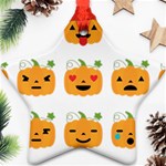 Halloween Pumpkin Emojis Ornament (Star)