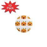 Halloween Pumpkin Emojis 1  Mini Magnet (10 pack) 