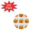 Halloween Pumpkin Emojis 1  Mini Button (100 pack) 