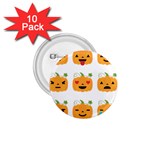 Halloween Pumpkin Emojis 1.75  Button (10 pack) 