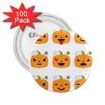 Halloween Pumpkin Emojis 2.25  Button (100 pack)