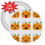 Halloween Pumpkin Emojis 3  Button (100 pack)