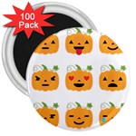 Halloween Pumpkin Emojis 3  Magnet (100 pack)