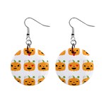 Halloween Pumpkin Emojis 1  Button Earrings