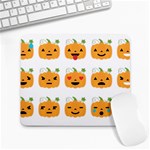 Halloween Pumpkin Emojis Large Mousepad