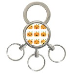 Halloween Pumpkin Emojis 3-Ring Key Chain