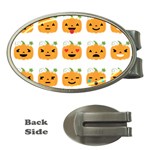 Halloween Pumpkin Emojis Money Clip (Oval)