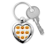 Halloween Pumpkin Emojis Key Chain (Heart)