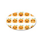 Halloween Pumpkin Emojis Sticker (Oval)