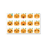 Halloween Pumpkin Emojis Sticker (Rectangular)