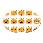 Halloween Pumpkin Emojis Magnet (Oval)