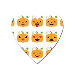 Halloween Pumpkin Emojis Magnet (Heart)