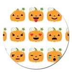 Halloween Pumpkin Emojis Magnet 5  (Round)