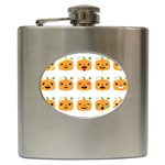 Halloween Pumpkin Emojis Hip Flask (6 oz)