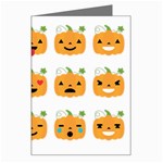 Halloween Pumpkin Emojis Greeting Card