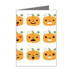 Halloween Pumpkin Emojis Mini Greeting Card