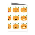 Halloween Pumpkin Emojis Mini Greeting Cards (Pkg of 8)