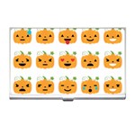 Halloween Pumpkin Emojis Business Card Holder