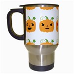 Halloween Pumpkin Emojis Travel Mug (White)