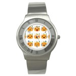 Halloween Pumpkin Emojis Stainless Steel Watch