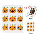 Halloween Pumpkin Emojis Playing Cards Single Design