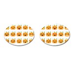 Halloween Pumpkin Emojis Cufflinks (Oval)