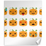 Halloween Pumpkin Emojis Canvas 8  x 10 