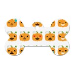 Halloween Pumpkin Emojis Dog Tag Bone (One Side)