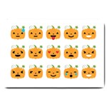 Halloween Pumpkin Emojis Large Doormat