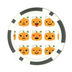 Halloween Pumpkin Emojis Poker Chip Card Guard