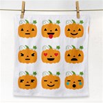 Halloween Pumpkin Emojis Face Towel