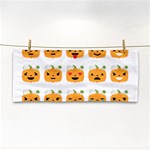 Halloween Pumpkin Emojis Hand Towel