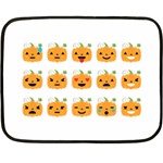 Halloween Pumpkin Emojis Double Sided Fleece Blanket (Mini)