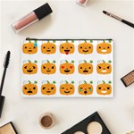 Halloween Pumpkin Emojis Cosmetic Bag (Medium)