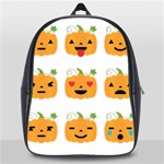 Halloween Pumpkin Emojis School Bag (Large)