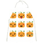 Halloween Pumpkin Emojis Full Print Apron