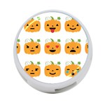 Halloween Pumpkin Emojis 4-Port USB Hub (One Side)