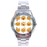 Halloween Pumpkin Emojis Stainless Steel Analogue Watch